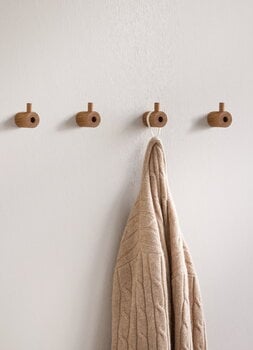 Moebe Wooden wall hook, oak, decoration image