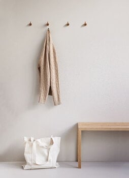 Moebe Wooden wall hook, oak, decoration image