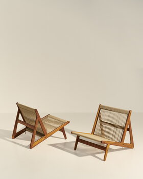 GUBI MR01 Initial Outdoor lounge chair, oiled iroko