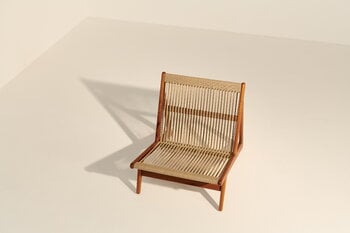GUBI MR01 Initial Outdoor lounge chair, oiled iroko
