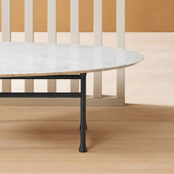 Basta Forte table, oval, Carrara white - black