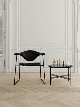 GUBI TS coffee table, 55 cm, black - black marble