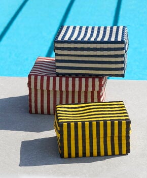 HAY Maxim Stripe box, M, blue - sand