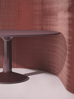 Muuto Midst Tisch, 120 cm, dunkelrotes Linoleum - Dunkelrot