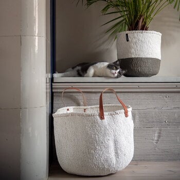 Mifuko Kiondo market basket, XXL, white, decoration image