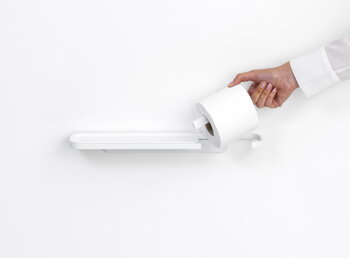 Brabantia MindSet Toilettenpapierhalter mit Ablage, Mineral Fresh White