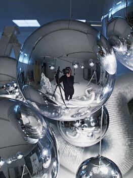 Tom Dixon Lampada a sospensione Mirror Ball LED, 25 cm, argento