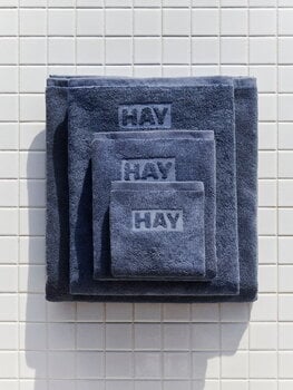 HAY Mono bath sheet, 100 x 150 cm, steel blue, decoration image