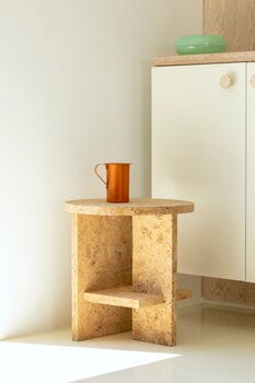 Nine Tee side table, round, natural cork, decoration image