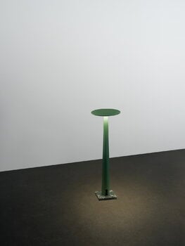Nemo Lighting Portofino portable table lamp, emerald green - green marble