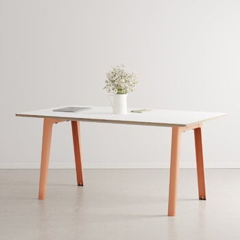 TIPTOE New Modern pöytä 190 x 95 cm, valk. laminaatti - vaaleanpunainen