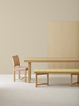 Ornäs Kolmiojalka penkki, 150 cm, koivu - Doris keltainen