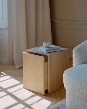 New Works Mass side table with drawer, oak, decoration image