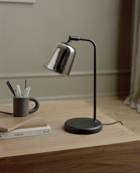 New Works Material table lamp, stainless steel