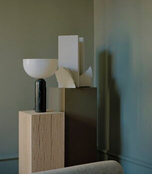 New Works Kizu table lamp, large, black marble