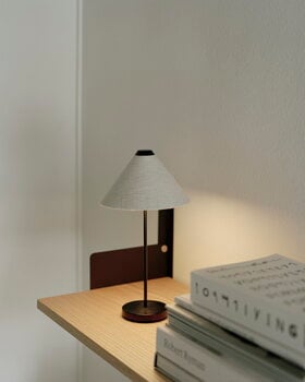 New Works Lampada da tavolo portatile Brolly, lino