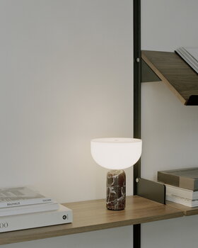 New Works Kizu portable table lamp, Rosso Levanto marble