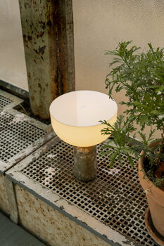 New Works Kizu portable table lamp, grey marble