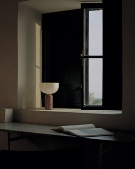 New Works Kizu portable table lamp, Breccia Pernice marble