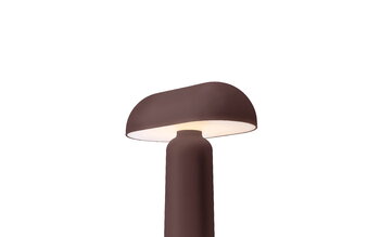 Normann Copenhagen Porta ladattava pöytävalaisin, ruskea, sisustuskuva