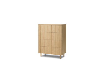 Normann Copenhagen Rib lipasto 4 vetolaatikolla, tammi, sisustuskuva