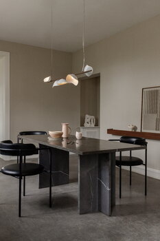 Nuura Lampada a sospensione Florii 5 Linear, bronzo scuro - bianco, immagine decorativa