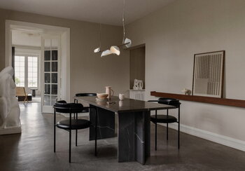 Nuura Lampada a sospensione Florii 5 Linear, bronzo scuro - bianco, immagine decorativa