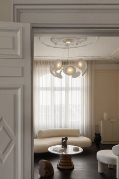 Nuura Lampada a sospensione Petalii 10, bianco - ottone lucidato, immagine decorativa