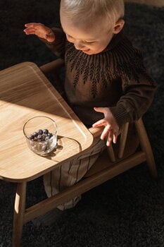 Oaklings Smilla toddler chair with tray, oak, decoration image