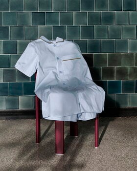 HAY Outline pyjama shirt, short-sleeved, soft blue