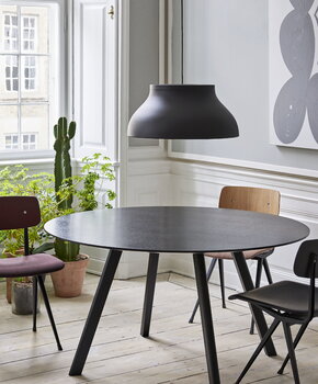 HAY Tavolo CPH25 2.0, 140 cm, laminato nero - linoleum nero