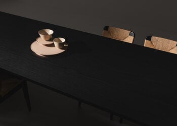 GUBI Private ruokapöytä, 320 x 100 cm, mustanruskeaksi pets. saarni