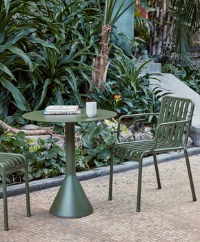 HAY Palissade Cone table, 70 cm, olive