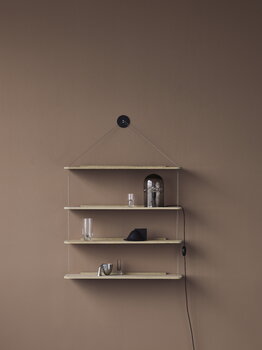 Karakter Libreria Pensile shelf, lacquered oak, decoration image