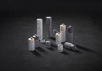 Line Dark pepper mill, 18 cm, dark grey - aluminium