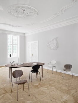 Sibast Piet Hein chair, chrome - lacquered walnut