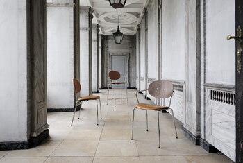 Sibast Piet Hein chair, chrome - cognac aniline leather