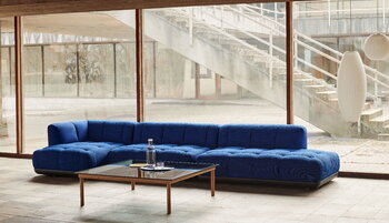 HAY Kofi sohvapöytä 120 x 120 cm, lakattu pähkinä - harmaa lasi