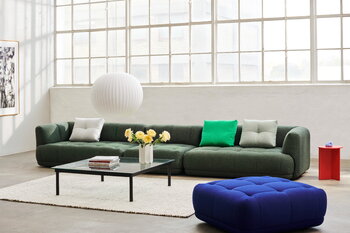 HAY Kofi sohvapöytä 120 x 120 cm, mustaksi lak. tammi - kirkas lasi
