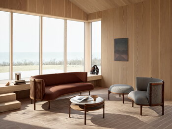 Carl Hansen & Søn RF1904 Sideways nojatuoli, pähkinä - Re Wool 0218, sisustuskuva