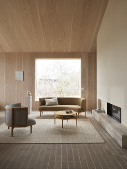 Carl Hansen & Søn RF1905 Sideways sohvapöytä,  öljytty tammi - tammiviilu, sisustuskuva