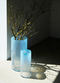 Fundamental Berlin Rise floor vase, sky blue