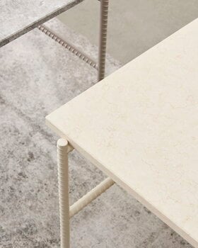 HAY Tavolino da salotto Rebar, 80 x 49 cm, alabastro - marmo grigio