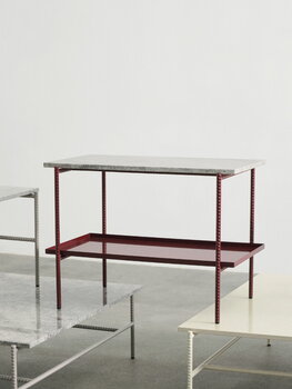 HAY Rebar coffee table, 100 x 104 cm, alabaster - beige marble