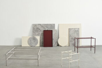 HAY Rebar sivupöytä, 75 x 44 cm, fossil grey - harmaa marmori