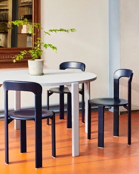 HAY Table Rey, 128 cm, bleu ardoise - gull