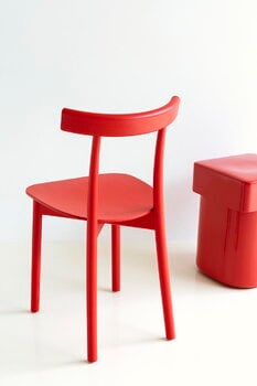 Nine Skinny side chair, red stained ash, decoration image