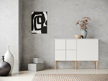 Lundia Fuuga sideboard, 128 cm, white - oak