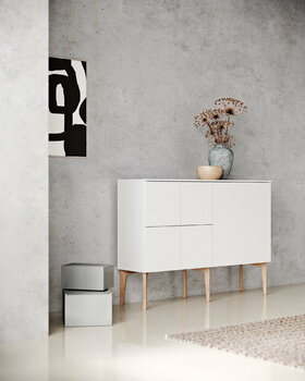 Lundia Fuuga sideboard, 128 cm, white - oak