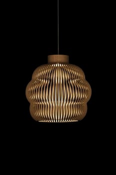 Secto Design Lampada a sospensione Kumulo 5200, noce, immagine decorativa